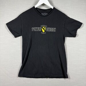 1st Cavalry Shirt Mens Medium Black United States Army Division USA Tee Military